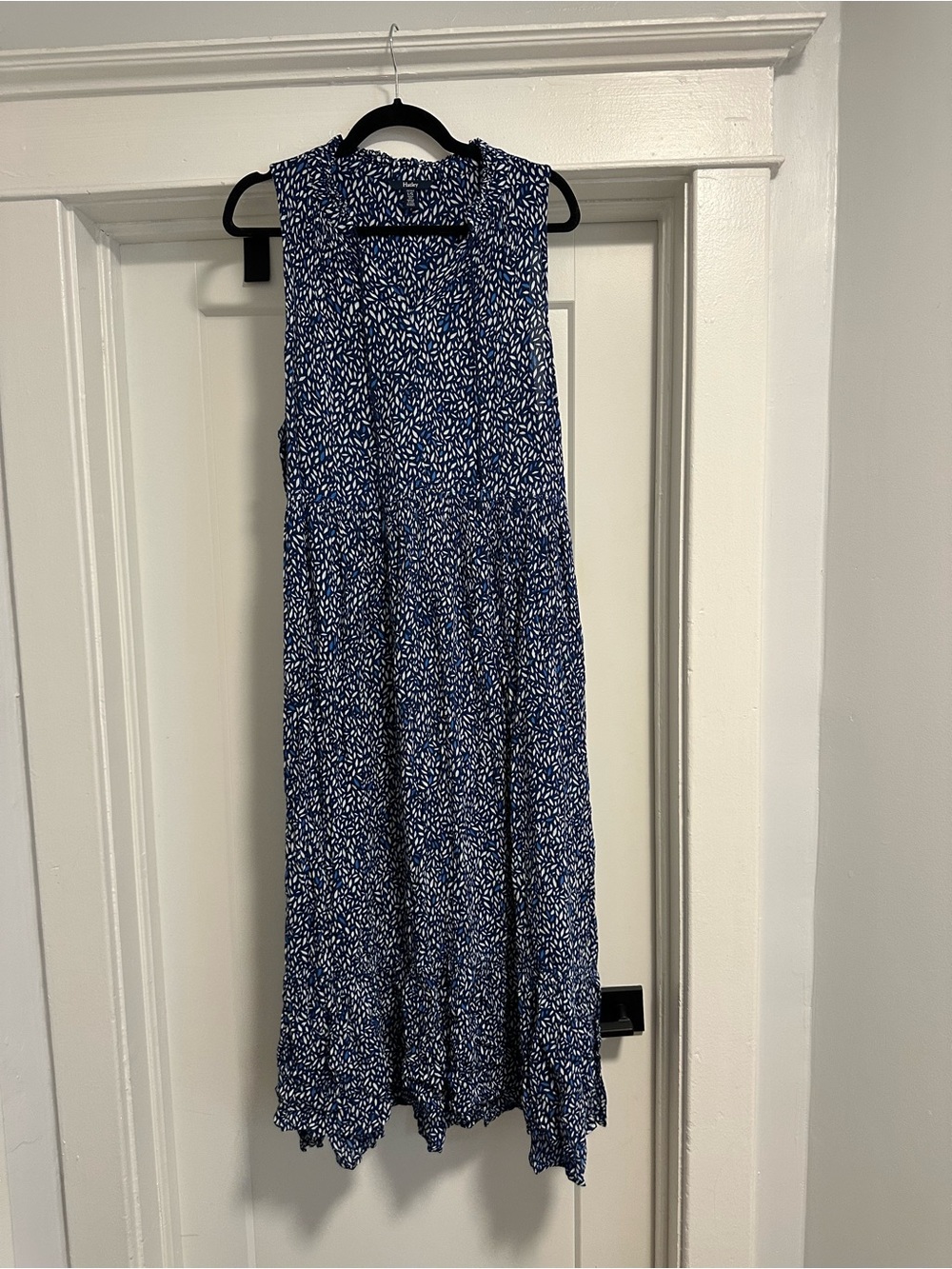 Hatley Navy and White Sleeveless Printed Maxi Dress